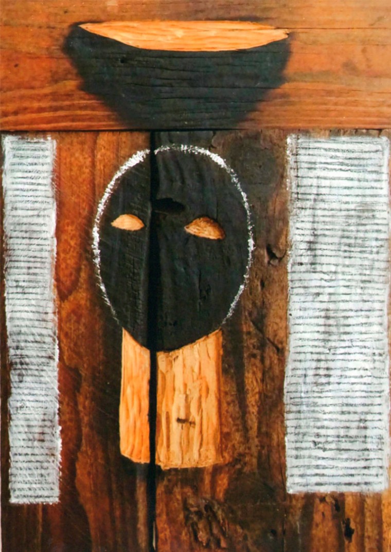 La vida que vivo, 2015. Madera. 50 x 34 cm