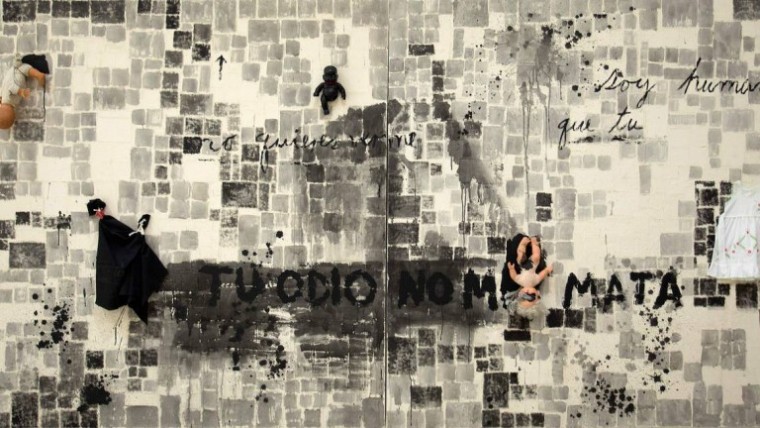 ‘Día de Reyes (Three Kings Day)’, 2019, medio mixto sobre lienzo, 78 11/16 x 192 7/8 pulgadas. CORTESÍA LOWE ART MUSEUM/DIAGO